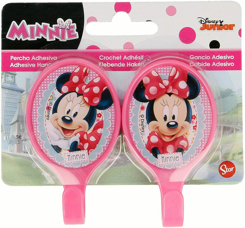 Stor Disney Minnie Set of 2 Small Oval Plastic Adhesive Hanger Children