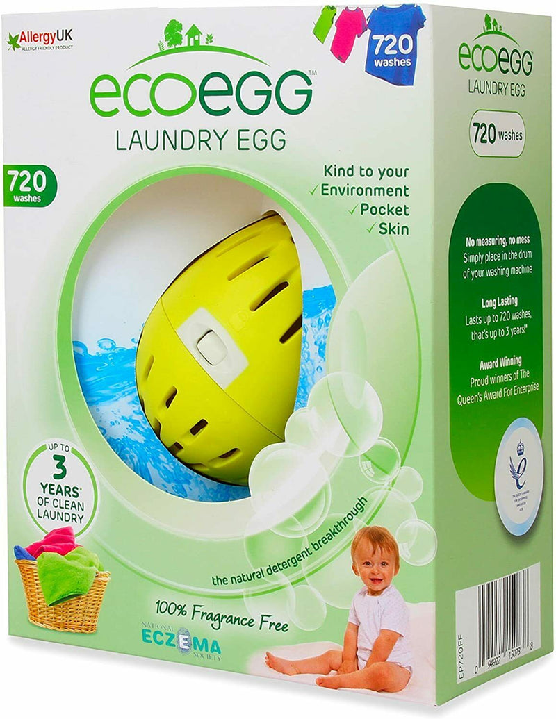 Ecoegg Fragrance Free 720 Washes Tablet 3 Year Washing Clothing Fabric Cleaner