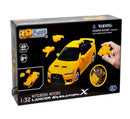 Happy Well 1:32 Mitsubishi Lancer Evolution 3D Jigsaw Puzzle, 65 Piece, Yellow Boy