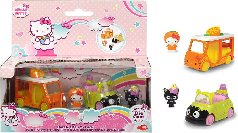 Hello Kitty Orange Chocolate Ice Cream Van Dickie Toys Die Cast Collectible Car