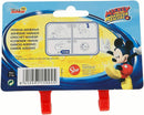 Stor Disney Mickey Set of 2 Square Plastic Adhesive Hangers, Children's