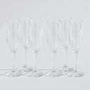 Homiu 6 Pack Champagne Flutes High Quality Party Clear Prosecco Premium