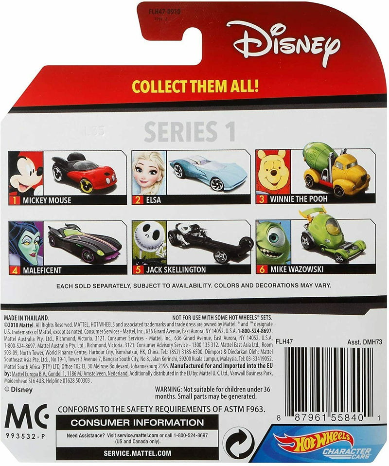 Hot Wheels Disney Toy Vehicle Car Series 1 Diecast Collectors Model Mickey Mouse
