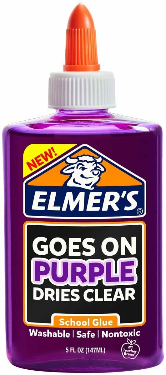 Elmer Kids Childrens School Glue, Purple, Washable, White, Safe, Non-Toxic, NEW