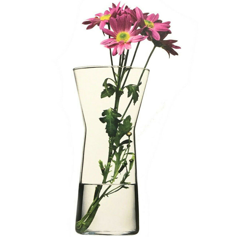 Pasabahce Glass Flower, Clear, Tall Vase, Table Decoration, Centrepiece, Height 27cm