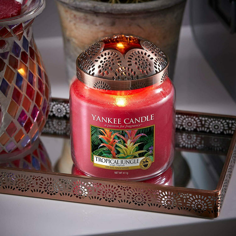 Yankee Candle Scented Candle | Tropical Jungle Medium Jar Candle| Burn Time: Up to 75 Hours