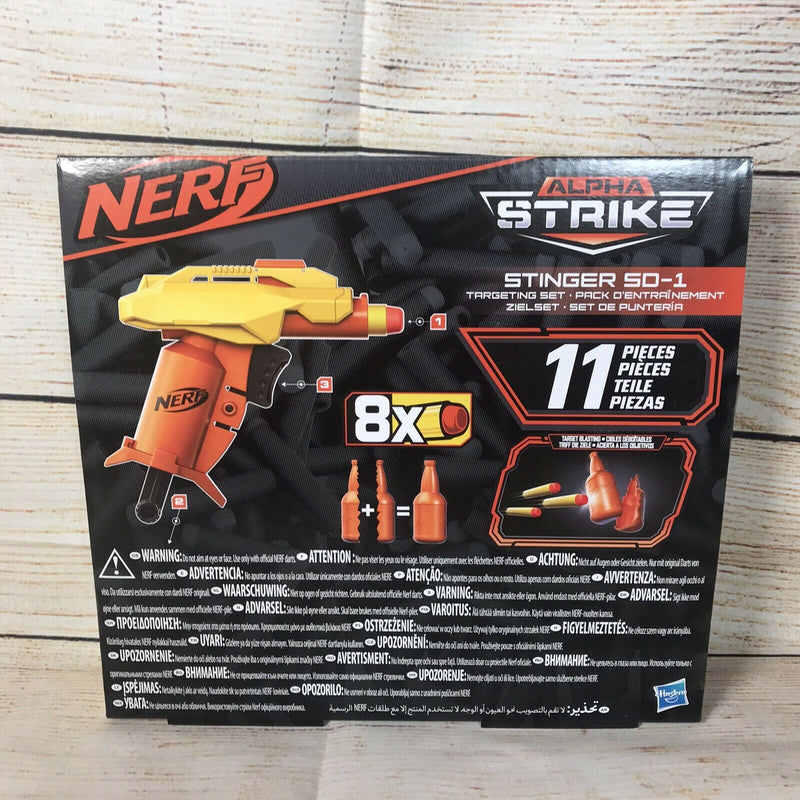 New Nerf Alpha Strike Stinger SD-1 - 11 Piece Targeting Blaster Set By Hasbro