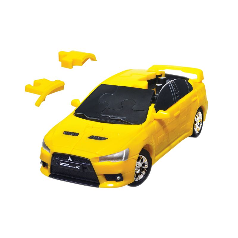 Mitsubishi Lancer EVO X 3D Puzzle Yellow Solid – 65 Pieces
