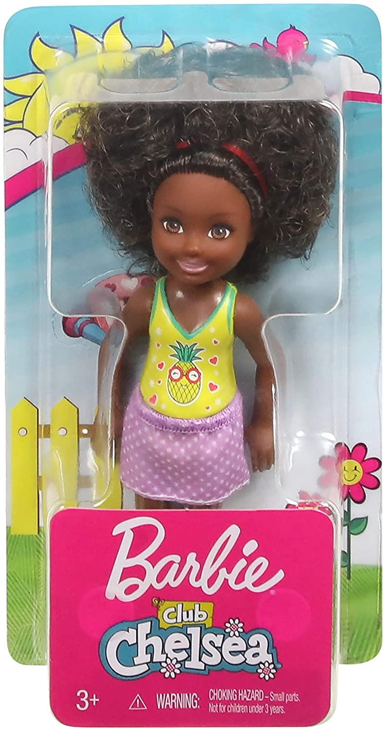 Barbie FXG76 Club Chelsea Doll, 6 Inch, Curly Brunette Hair