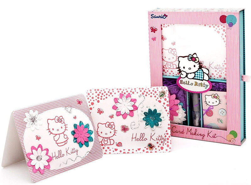 Hello Kitty Girls Arts Craft Gift Card Making Kit Set Party Sleepover Gift