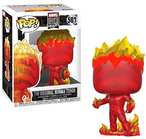POP Bobble: MARVEL 80 YEARS - THE ORIGINAL HUMAN TORCH Collectible Figure, Multicolour