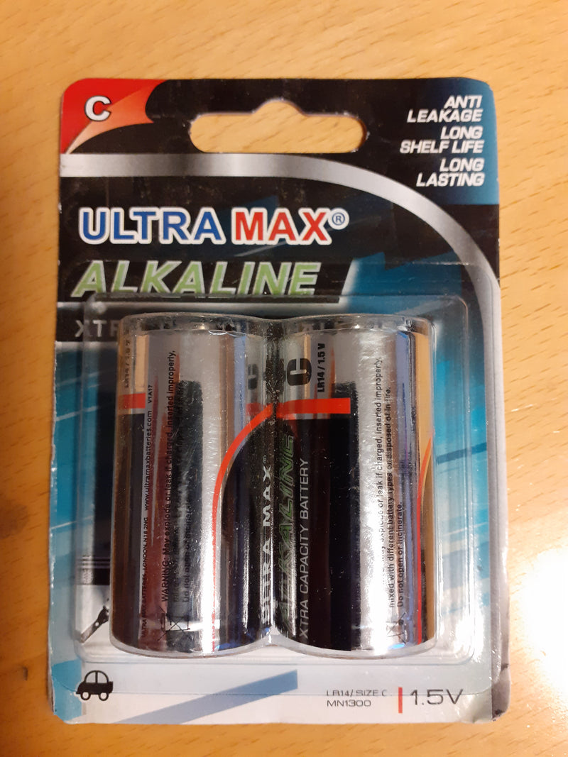 Size C Batteries 2 Pack
