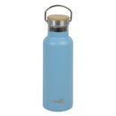 Homiu Water Bottle with Carrying Handle Insulated Double Walled Hot or Cold Stainless Steel Vacuum Flask Reusable (Blue, 500 ml)