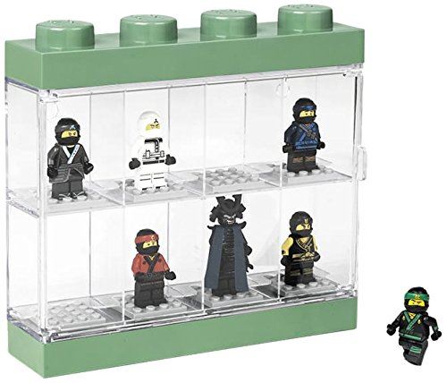 LEGO Ninjago Movie Minifigure Display Case For 8 Minifigures, Stackable Box with Compartments